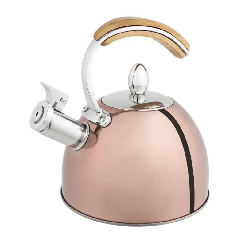 Rose Gold Whistling Stovetop Kettle, Pinky Up