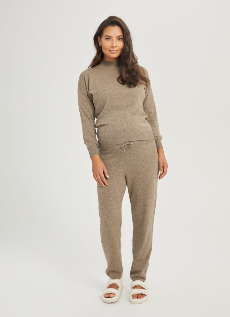 Wool Cashmere Eco Sustainable Maternity Jogger Pant, A Pea In The Pod