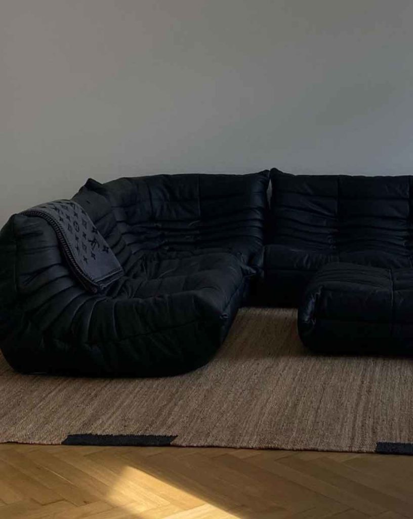 black aesthetic couch sofa