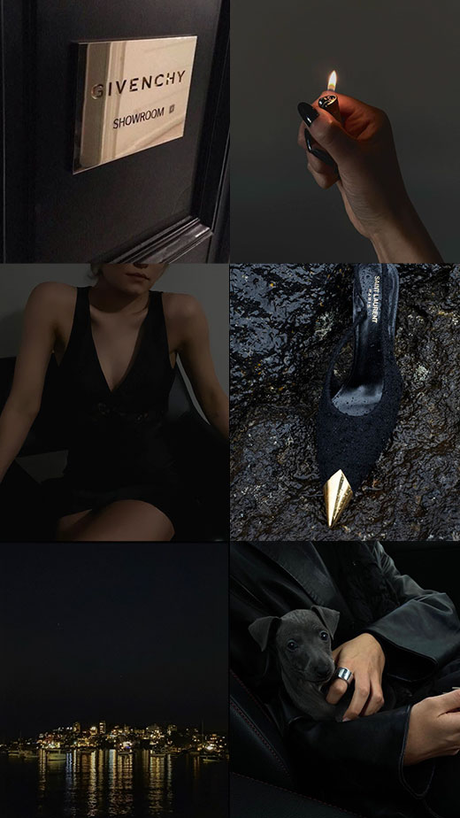 black aesthetic wallpaper collage