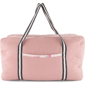 Organic Cotton Pink Diaper Bag, Petite Lucette