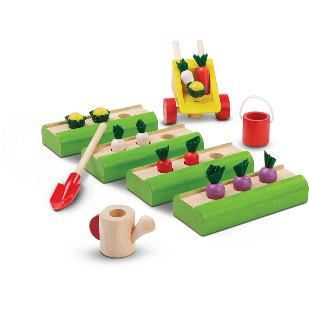 Wooden Vegetable Garden Toy Set, by Plan Toys