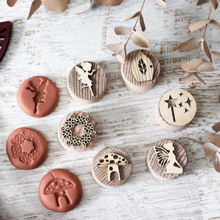 Enchanted Garden Wooden Stampers, Let Them Play Toys