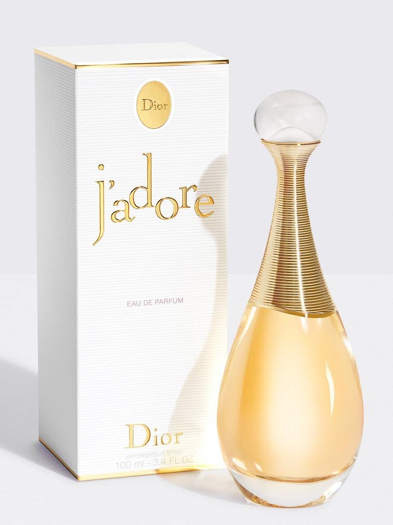 J'Adore, Dior Sophisticated Gold Perfume Bottle With Floral Olfactive Category, Eau de Parfum