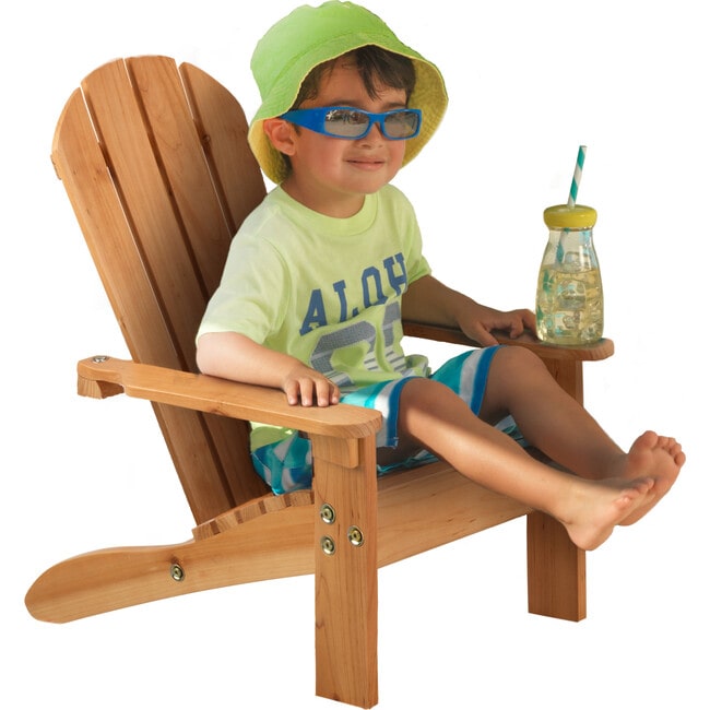 Child Size Wood Adirondack Outdoor Lounge Chair by Kid Kraft