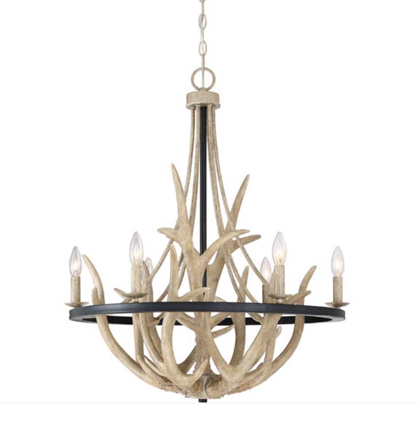 medium wagon wheel antler chandelier
