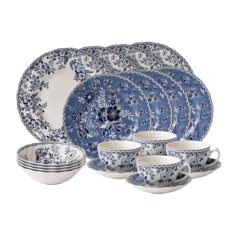 Blue Floral Cottage Dinnerware Set, Johnson Brothers