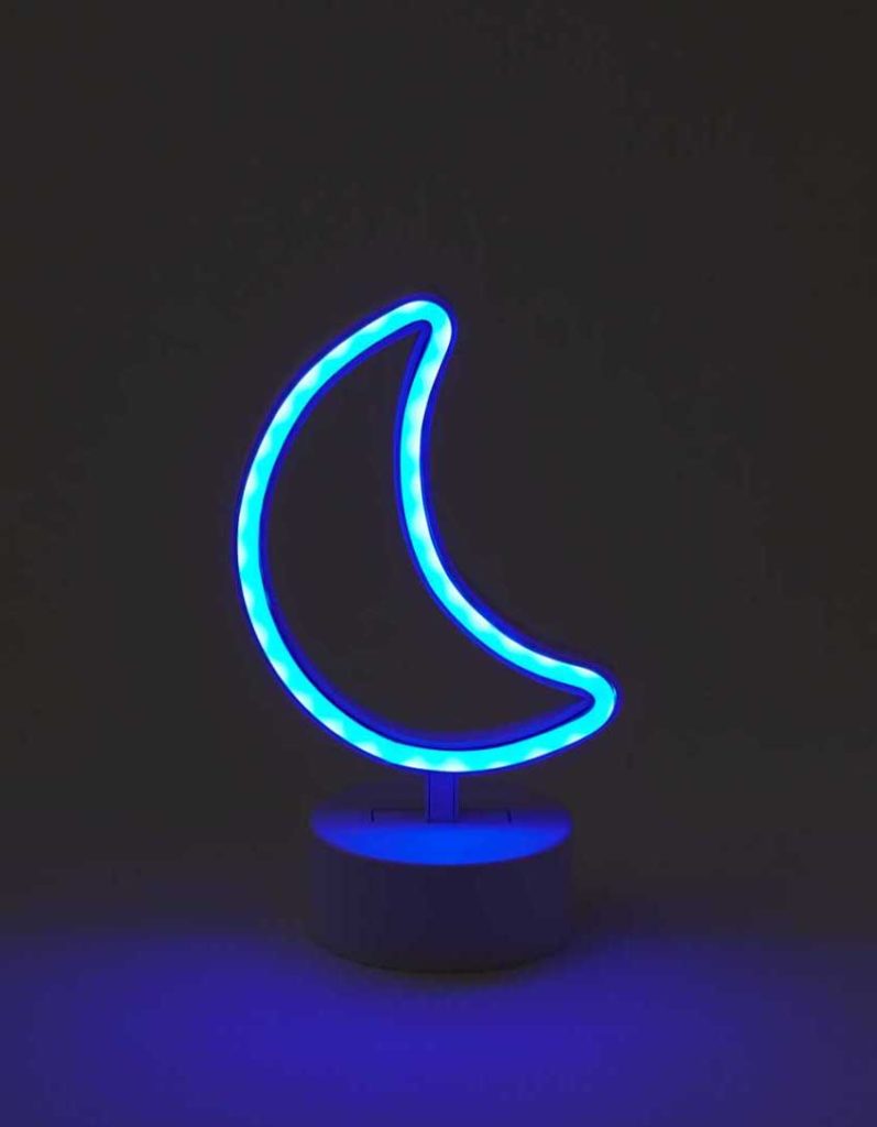 crescent moon mini led moon lamp