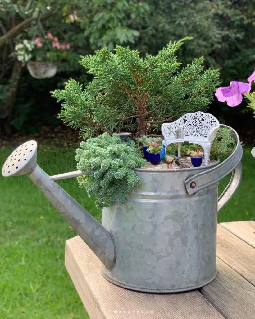 watering can fairy garden