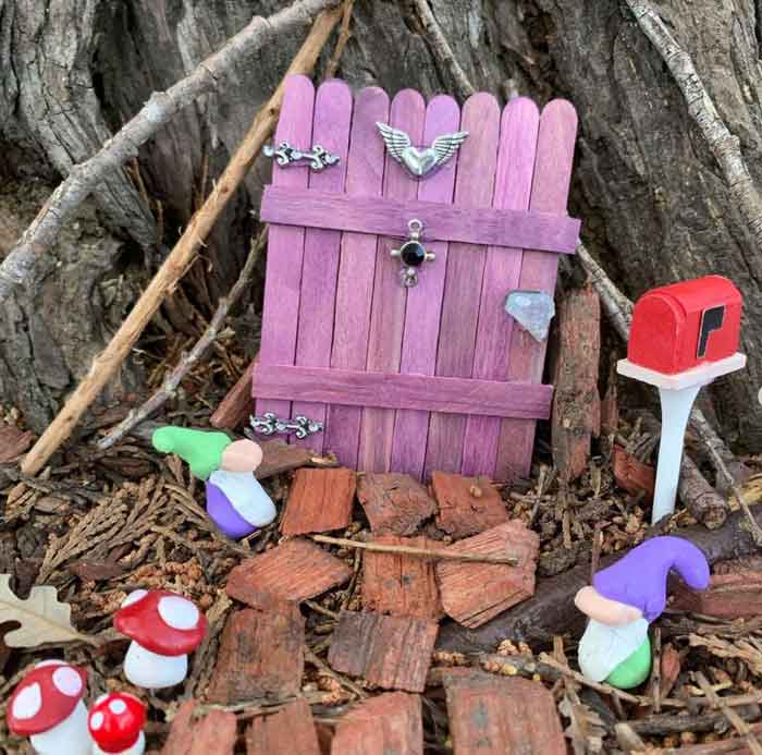 fairy garden purple door