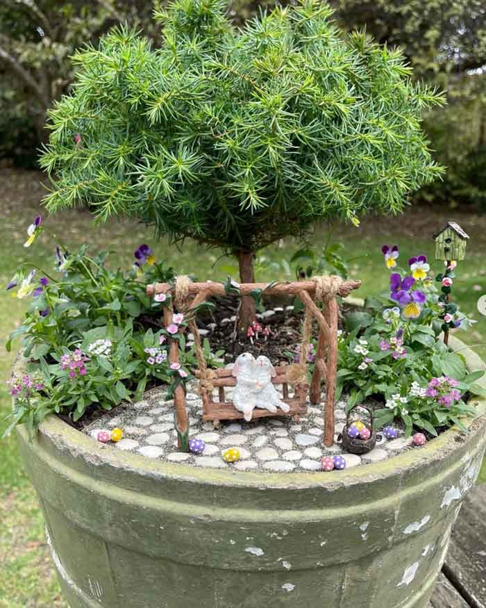 easter fairy garden