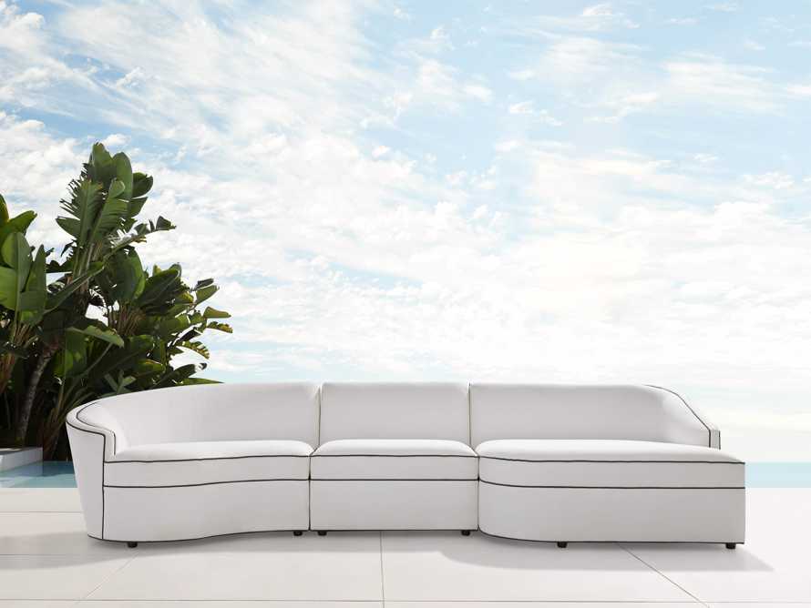 Modern Outdoor Sectional Curved Sofa With Chaise