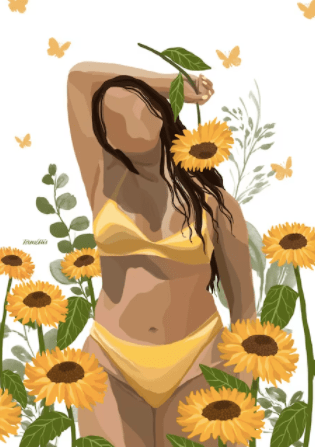 Sunflower Goddess Fine Art Print, Etsy
