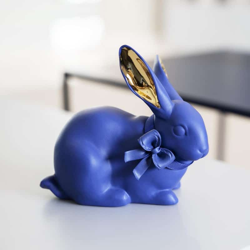 Porcelain Blue Bunny Sculpture, Lladró