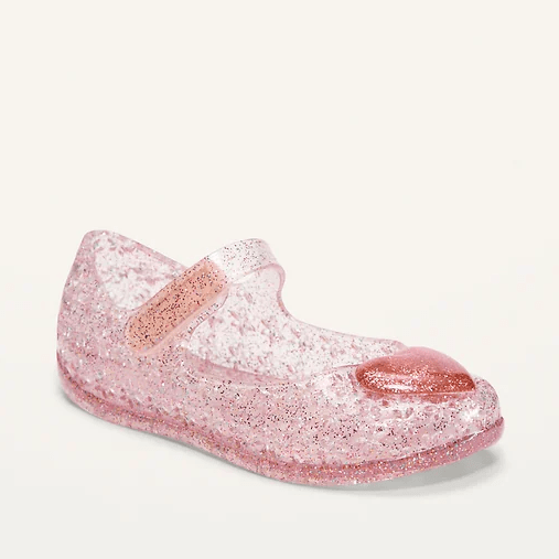 NWT The Childrens Place Toddler Girls Glitter Jelly Mary Jane Flats Shoes 
