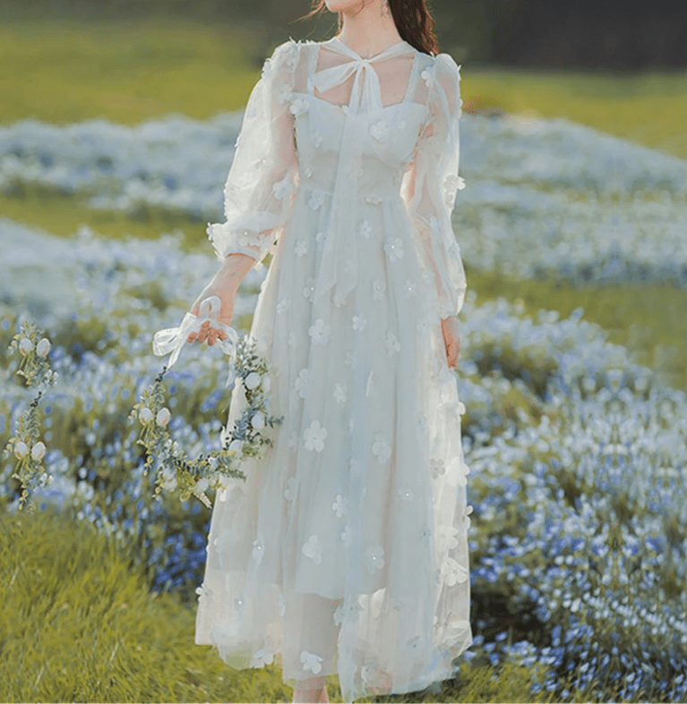 French Gauze White Fairy Dress