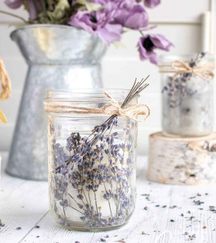diy aesthetic lavender candle