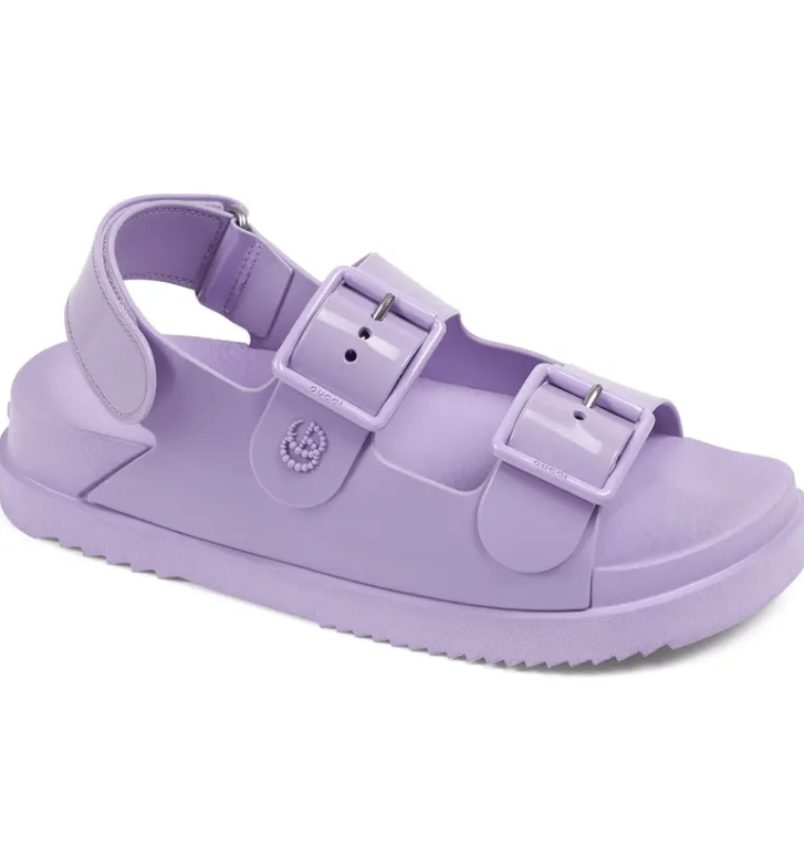 Retro Inspired Gucci Lavender Double Strap Sandal