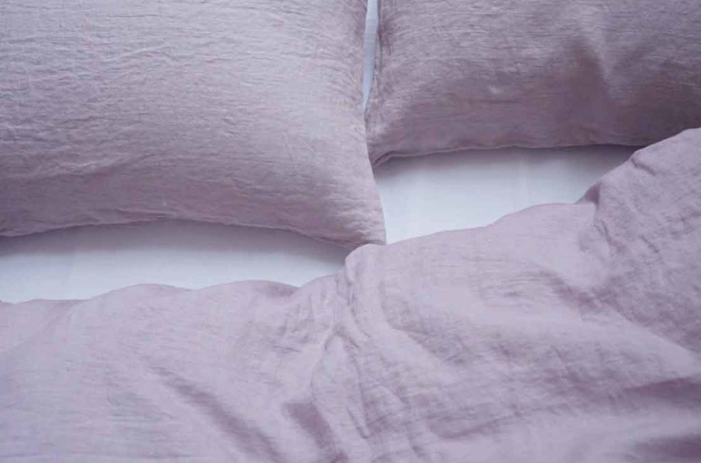 linen lavender pillow cases aesthetic