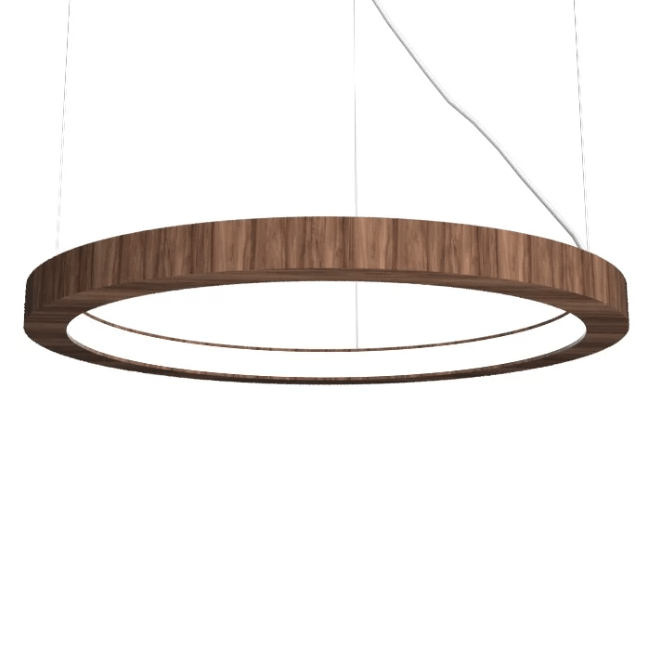 LED Wood Frame Round Chandelier