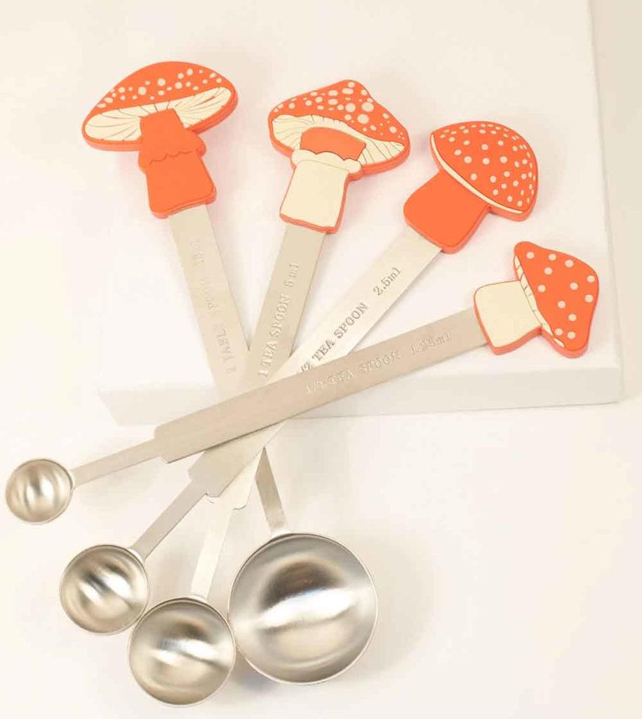 mushroom aesthetic measuring spoons