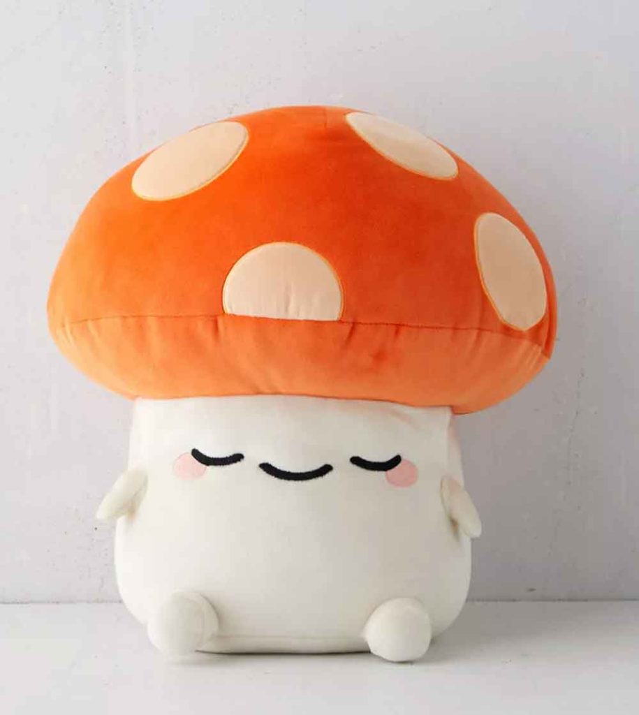 mushroom plush pillow decor