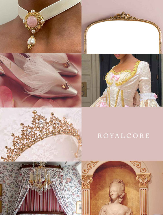 royal aesthetic type moodboard