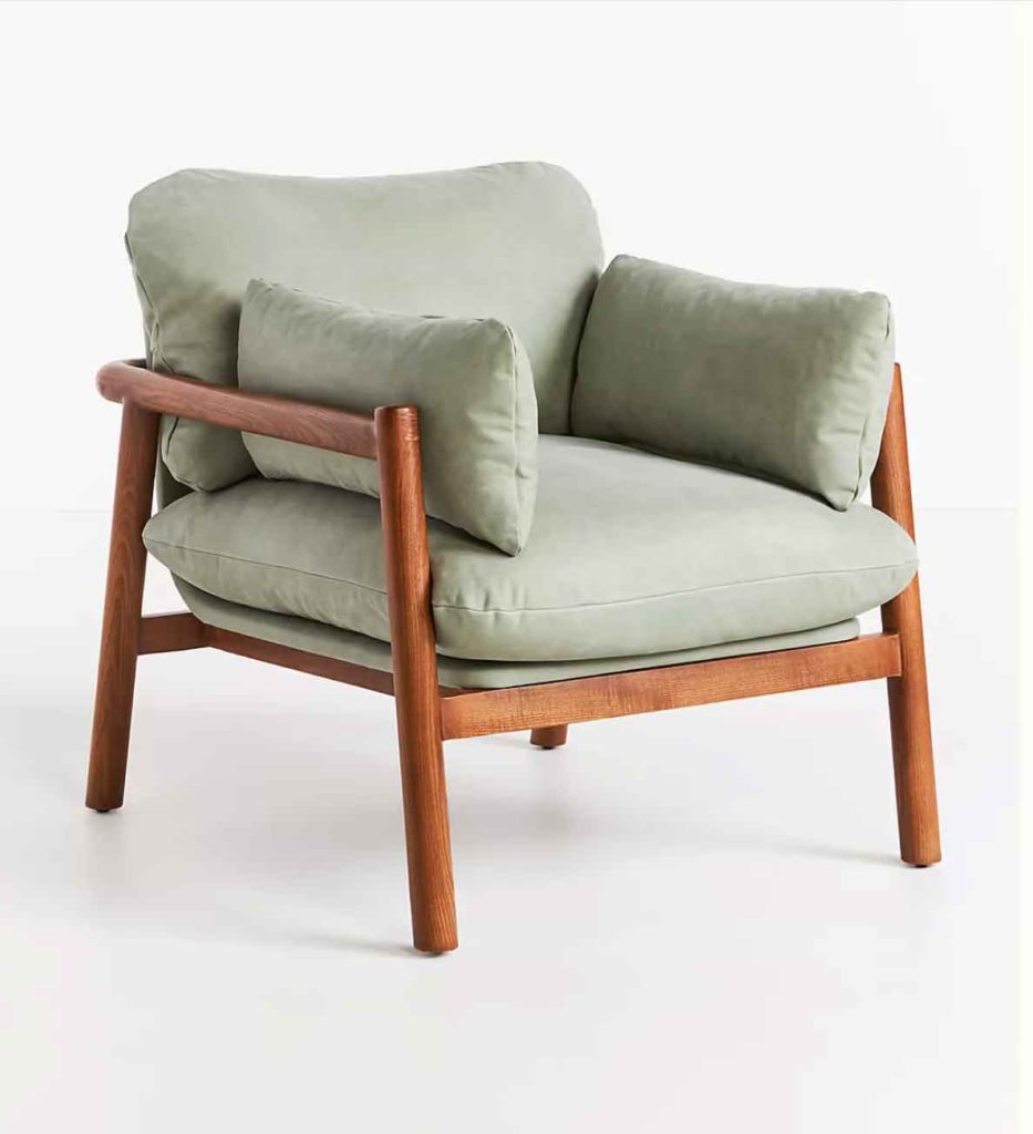 sage green aesthetic chair