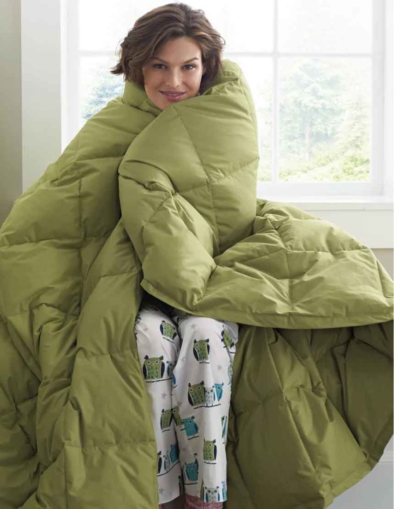 sage green blanket